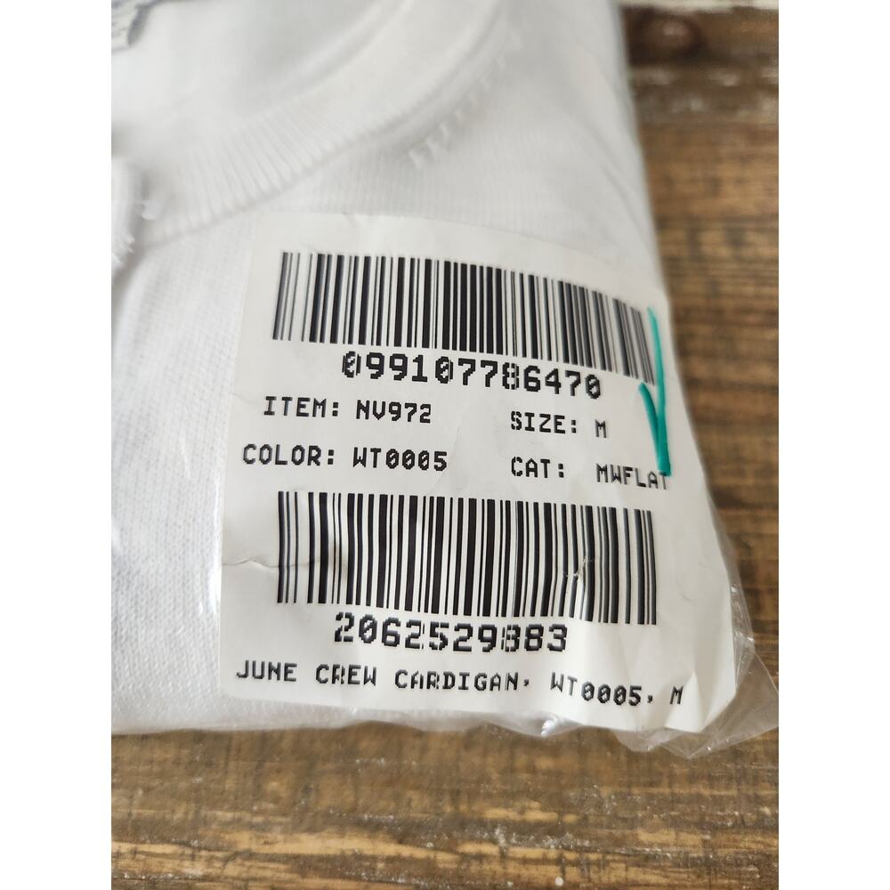 NWT Madewell Crewneck Cardigan in 100% Cotton White M - Picture 12 of 12